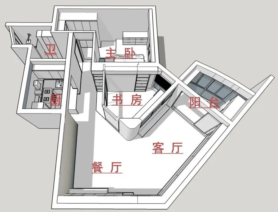 85㎡“渣戶型”變“有型”，玻璃書房、和風(fēng)臥室一樣不少
