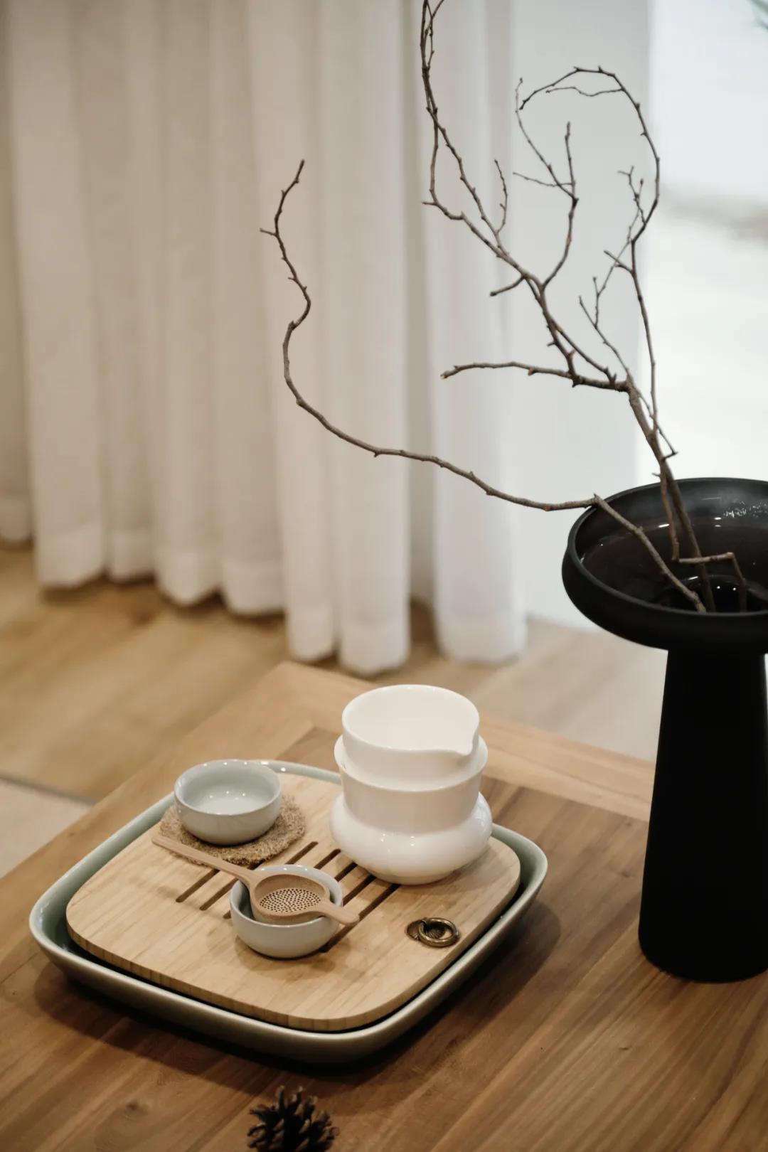 玄關(guān)吧臺餐廳＋禪意品茗客廳，枷鎖90㎡日式慢生活