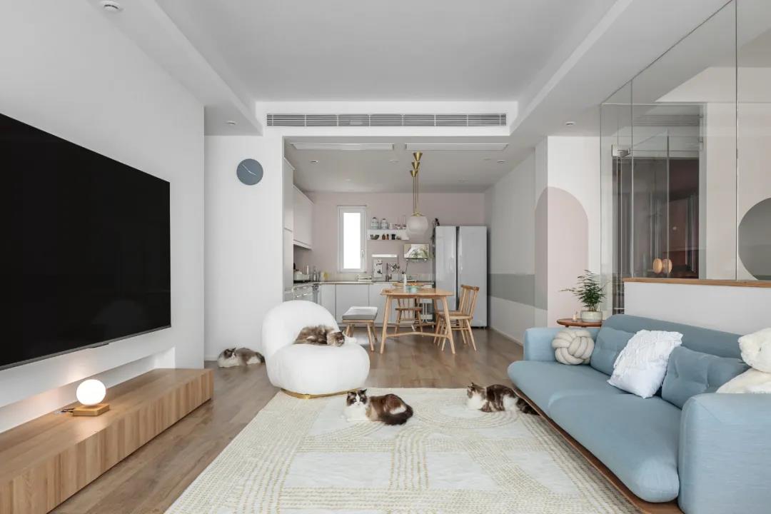 海歸小夫妻爆改126㎡，兩人六喵“高調”入住！