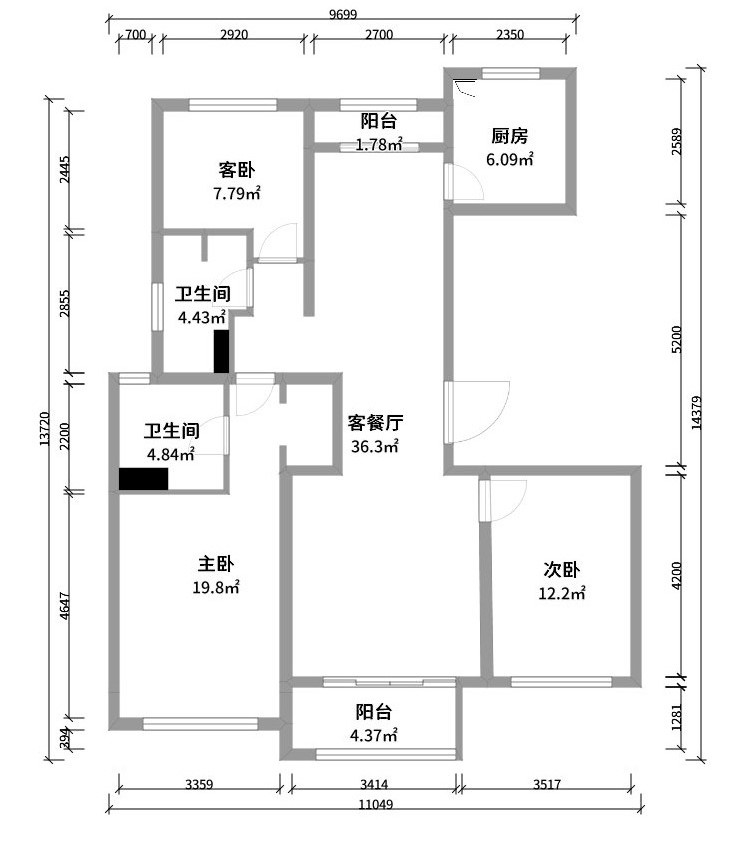 120㎡三居橫廳這么長(zhǎng)，反而拉近全家人距離	