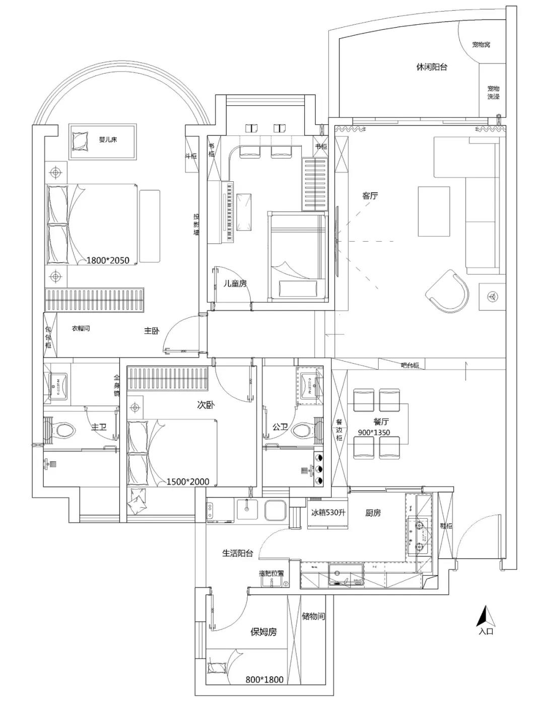 3室變4室 | 廣州128㎡現(xiàn)代輕奢，家有2胎的一定要看！